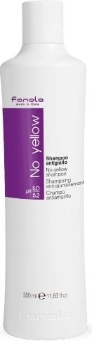Fanola No Yellow Shampoo 350ml - Shampooing Anti-Jaunissement pour Cheveux Blonds et Gris