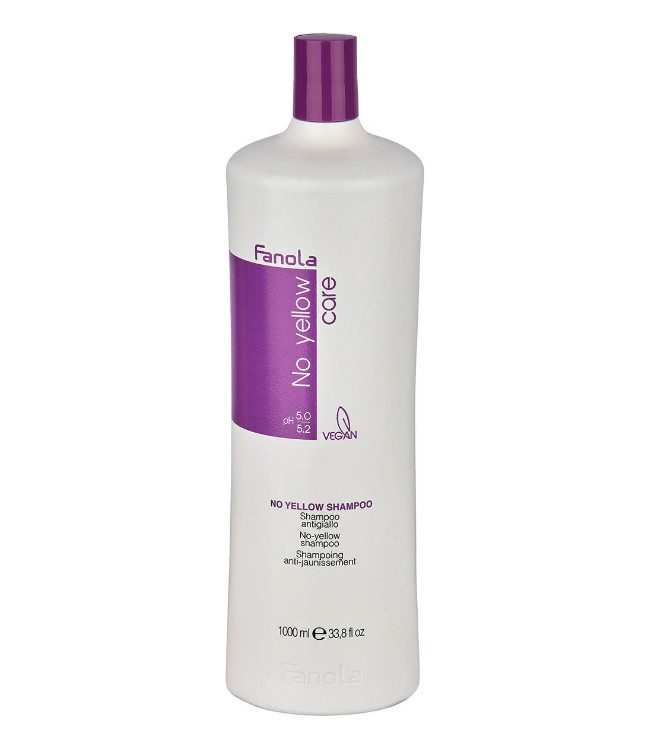 Fanola No Yellow Shampoo 1L - Shampooing Anti-Jaunissement Professionnel