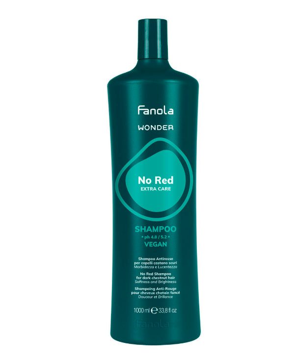 Fanola No Red Shampoo 1000ml - Neutralise les Reflets Roux