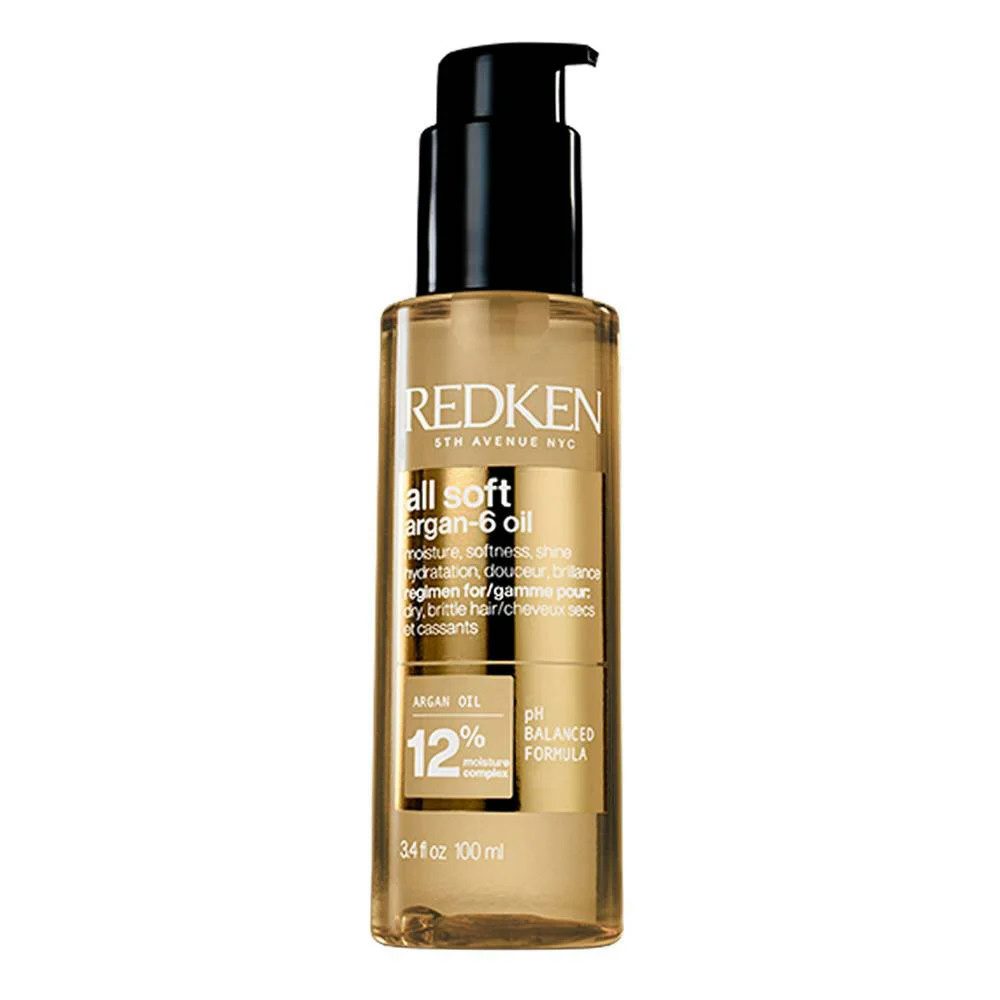 Redken All Soft Argan-6 Oil 100ml - Huile Capillaire Nourrissante à l'Argan