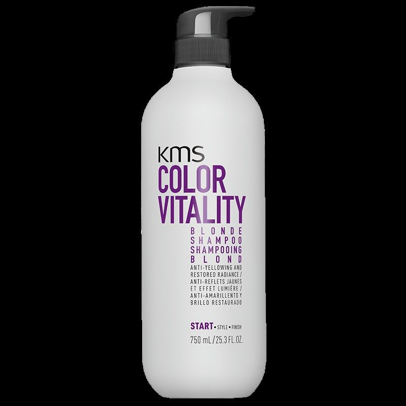 KMS Color Vitality Blonde Shampoo 750ml - Neutralise les Reflets Jaunes