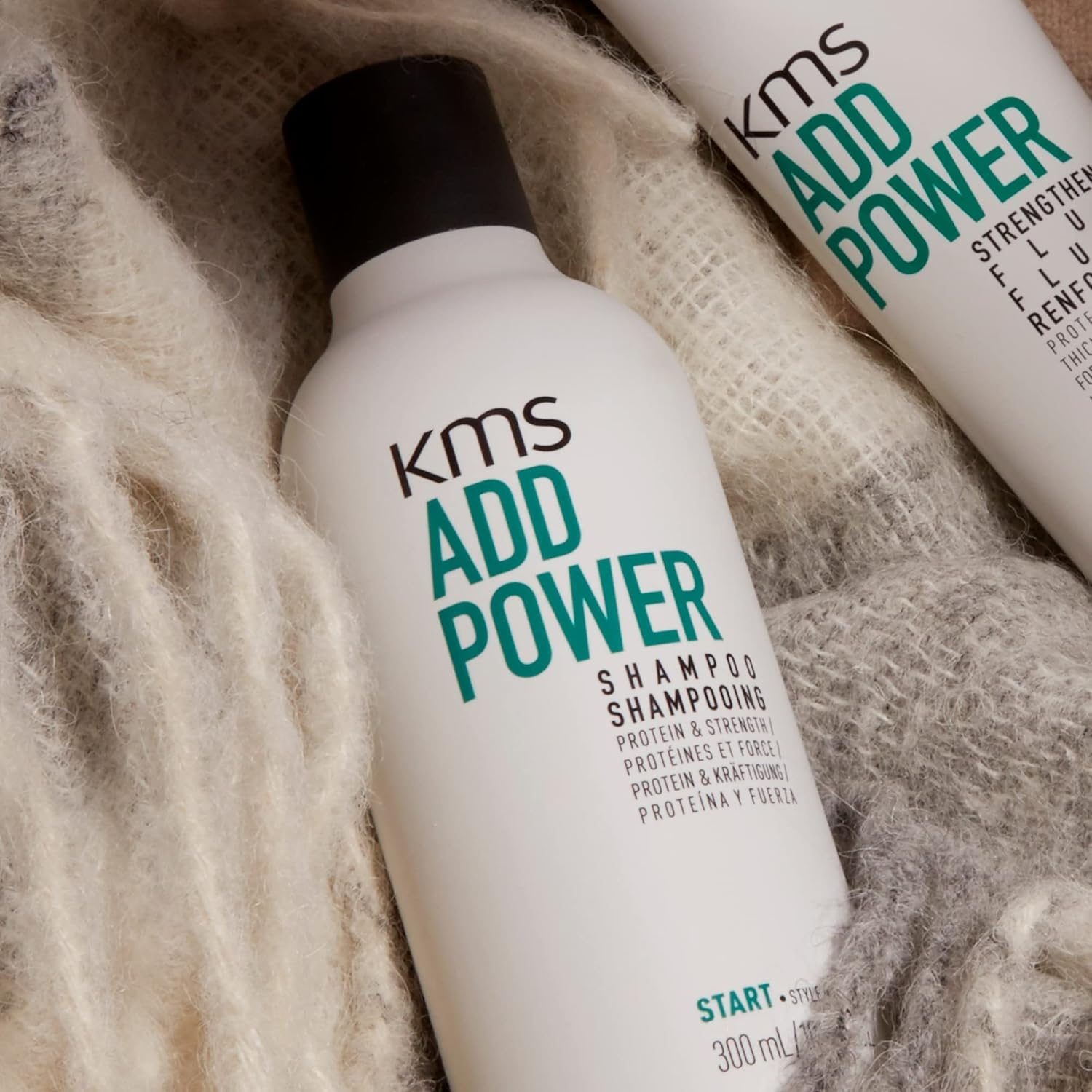 KMS Add Power Shampoo Fortifiant 300ml - Thé Blanc &amp; Protéines de Riz
