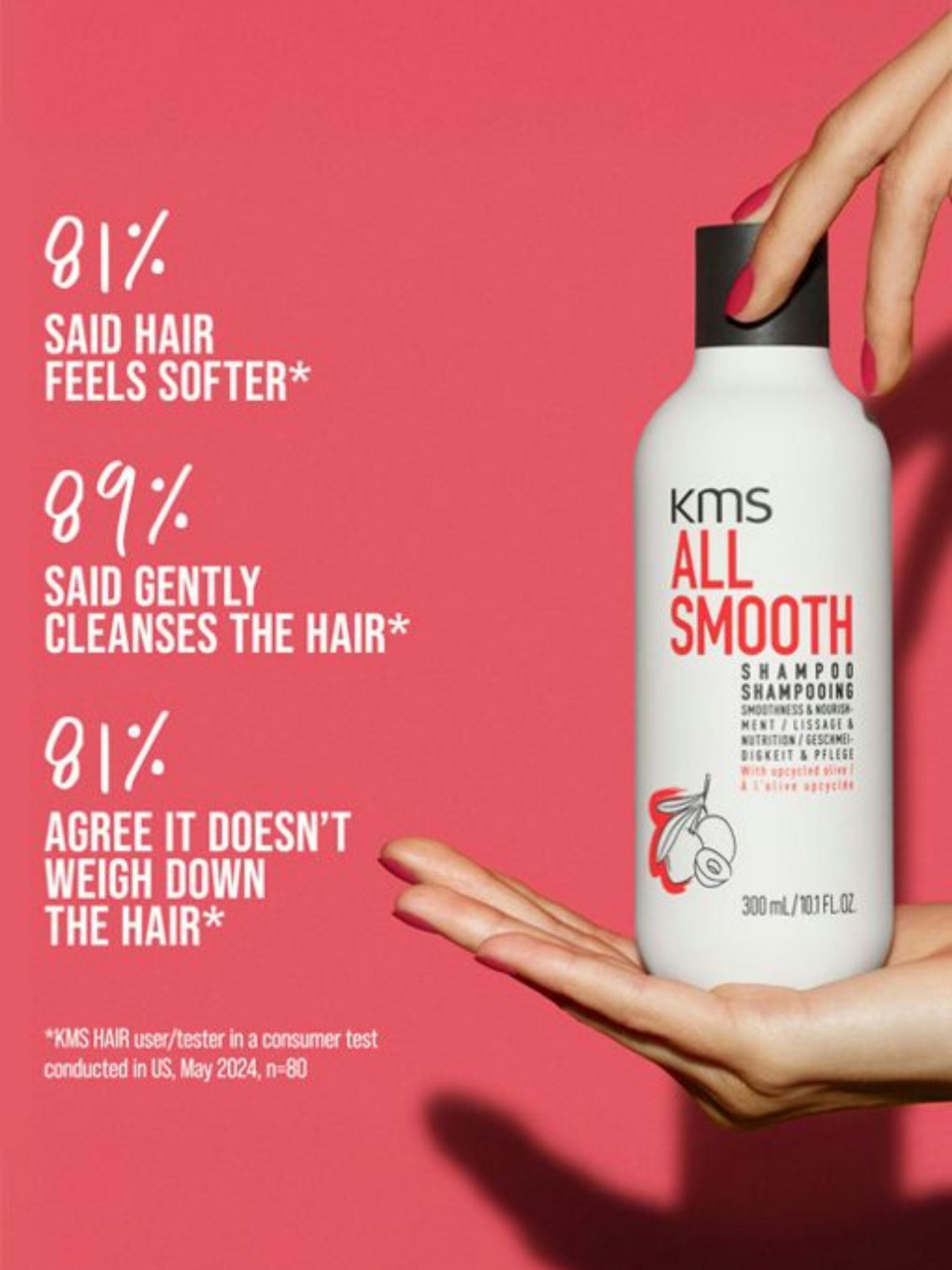KMS All Smooth Shampoo 300ml - Lissage et Contrôle Anti-Frisottis