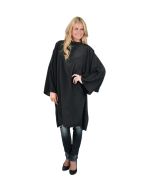 Sibel Economy Peignoir Noir à Manches Longues - Protection Professionnelle Salon