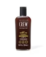 American Crew 3-en-1 Gingembre & Thé 250ml - Shampooing, Soin & Gel Douche