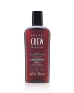 American Crew 3-en-1 Camomille & Pin 250ml - Shampoing, Après-Shampoing et Gel Douche