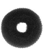 Efalock Anneau Chignon 12cm Noir - Coussin Volumineux pour Cheveux Foncés