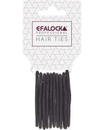 Efalock Élastiques à Cheveux Noirs - Lot de 10 Pièces