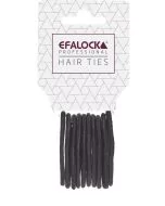 Efalock Élastiques à Cheveux Petits Noir 10 Pièces