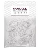 Efalock Élastiques Rasta Fins Transparents - 100 pièces pour Tresses et Cheveux Fins
