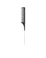 Lussoni Pin Tail Comb 304 - Peigne à Queue Métallique de Précision