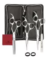 Olivia Garden SilkCut Set de Ciseaux Professionnel 3 Pièces pour Droitiers