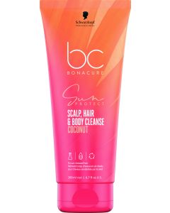 Schwarzkopf BC Sun Protect Nettoyant 3-en-1 Cuir Chevelu, Cheveux & Corps 200ml