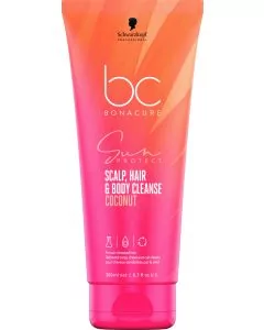 Schwarzkopf BC Sun Protect Nettoyant 3-en-1 Cuir Chevelu, Cheveux & Corps 200ml