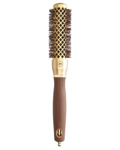 Olivia Garden Expert Blowout Shine 25/40 mm Or &amp; Marron – Brosse Ronde Professionnelle