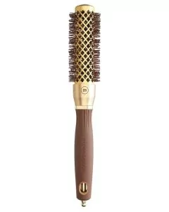Olivia Garden Expert Blowout Shine 25/40 mm Or &amp; Marron – Brosse Ronde Professionnelle