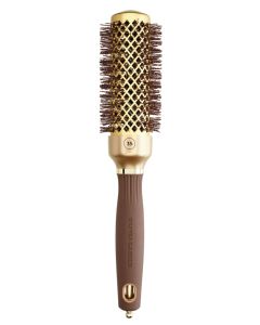 Olivia Garden Expert Blowout Shine 35/50 mm Or &amp; Brun - Brosse Ronde Professionnelle