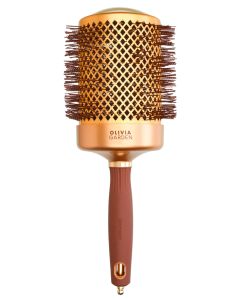 Olivia Garden Expert Blowout Shine 80/95 mm Or & Marron - Brosse Ronde Professionnelle