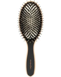 Kashoki Brosse Ovale en Bois – Poils Sanglier & Nylon, Coussin Pneumatique