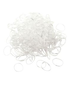 Efalock Élastiques Rasta Fins Transparents - 100 pièces pour Tresses et Cheveux Fins