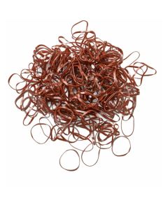 Efalock Élastiques Rasta Fins/Petits Marron 100 pcs – Fixation Invisible pour Tresses et Coiffures Précises