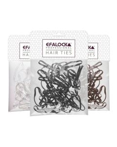 Efalock Élastiques Rasta Épais Transparents - 100 Pièces pour Cheveux Épais et Tresses