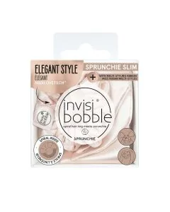Invisibobble Bowtique Ballerina Bow - Chouchou Élastique en Velours Rose avec Nœud