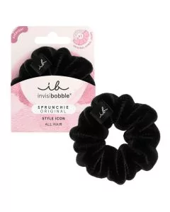 Invisibobble Sprunchie True Black - Élastique Cheveux Doux Sans Traces