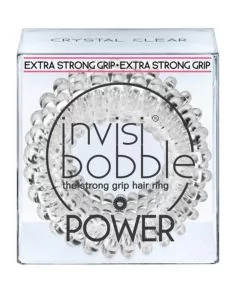 Invisibobble Power Crystal Clear - Élastique Extra-Fort pour Cheveux Épais