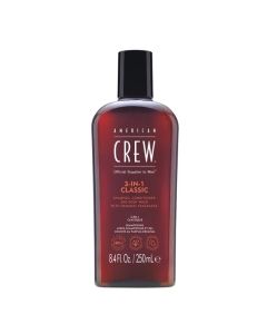 American Crew 3-en-1 Classic 250ml – Shampoing, Soin et Gel Douche