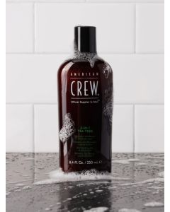 American Crew 3-en-1 Tea Tree 1L - Shampoing, Après-Shampoing &amp; Gel Douche