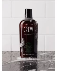 American Crew 3-en-1 Tea Tree 1L - Shampoing, Après-Shampoing & Gel Douche