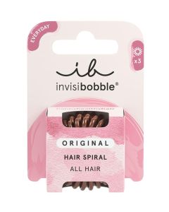 Invisibobble Original Pretzel Brown – Élastique Spirale Doux, Tenue Fiable