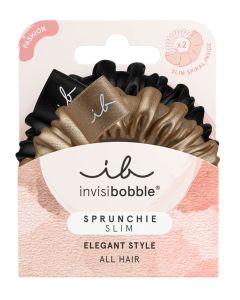 Invisibobble Sprunchie Slim True Golden - Chouchou Doré Élégant (2 pièces)