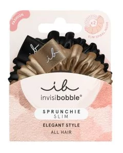 Invisibobble Sprunchie Slim True Golden - Chouchou Doré Élégant (2 pièces)