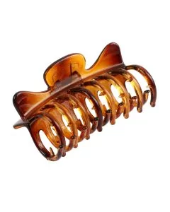 A&A Hair Beauty Pinces Crabe 3,5 cm Havane - Lot de 4
