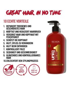 Revlon Uniq One Classic Shampoo 490ml – Shampooing Nourrissant Tout Type de Cheveux