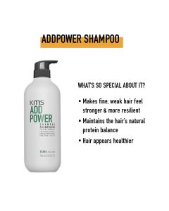 KMS Add Power Shampooing Fortifiant 750ml - Antioxydant, Volume &amp; Force