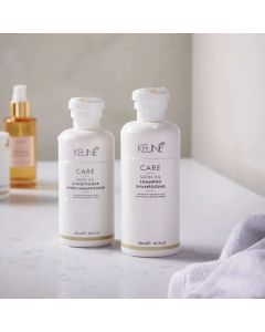 Keune Satin Oil Shampoo 300ml - Nutrition Intense et Brillance