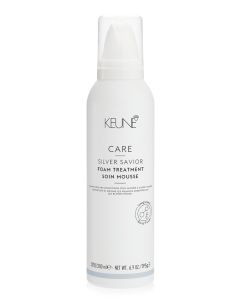 Keune Silver Savior Foam 200ml - Mousse Déjaunissante Neutralisante pour Cheveux Blonds, Gris et Argentés