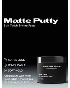 Sebastian Professional Matte Putty Pâte Coiffante Toucher Doux 75 g