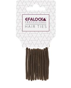 Efalock Élastiques à Cheveux Petits Marron 10 Pièces