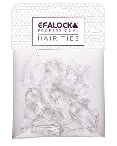 Efalock Élastiques Rasta Épais Transparents - 100 Pièces pour Cheveux Épais et Tresses