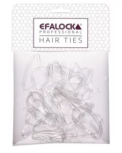 Efalock Élastiques Rasta Épais Transparents - 100 Pièces pour Cheveux Épais et Tresses