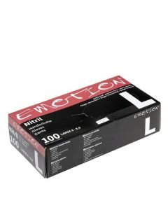 Efalock Gants Nitrile Noirs Non Poudrés Taille L - Protection Professionnelle