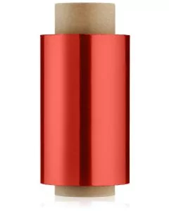 Efalock Papier Aluminium pour Mèches Rouge 150m/15µ/12cm - Lot de 2 Rouleaux