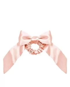 Invisibobble Bowtique Ballerina Bow - Chouchou Élastique en Velours Rose avec Nœud
