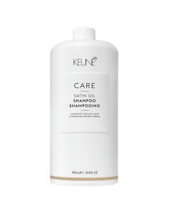 Keune Satin Oil Shampoo 1000ml - Soin Nutritif pour Cheveux Secs et Abîmés