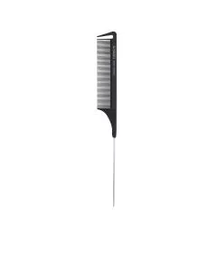 Lussoni Pin Tail Comb 306 - Peigne à Queue Métallique Antistatique Professionnel