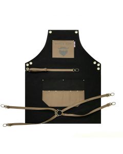 Novon Professional Tablier Barbier en Simili Cuir 61 x 80 cm - 010